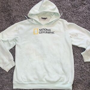 National Geographic green Bahamas Islands sweater hoodie size medium